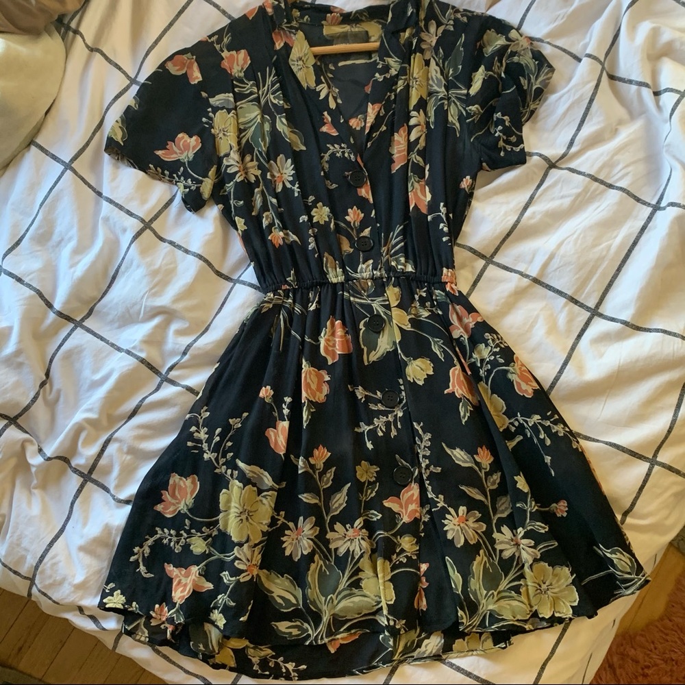Reformation shirt sleeve mini dress